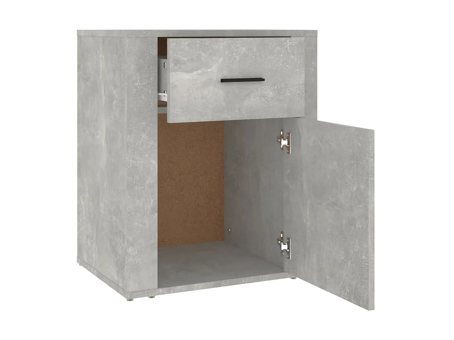 Nachttisch Betongrau Nachtschrank 50x36x60 cm Holzwerkstoff -RN88023