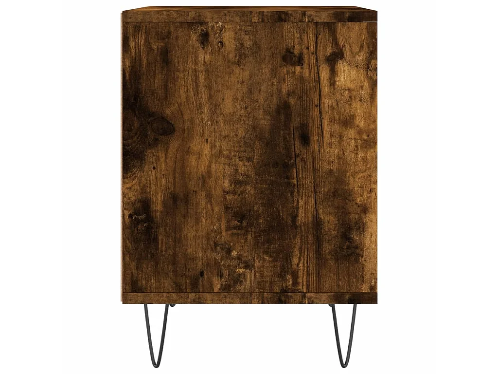 2er-Set Nachttische Nachtschrank Räuchereiche 40x35x50 cm Holzwerkstoff -RN51270