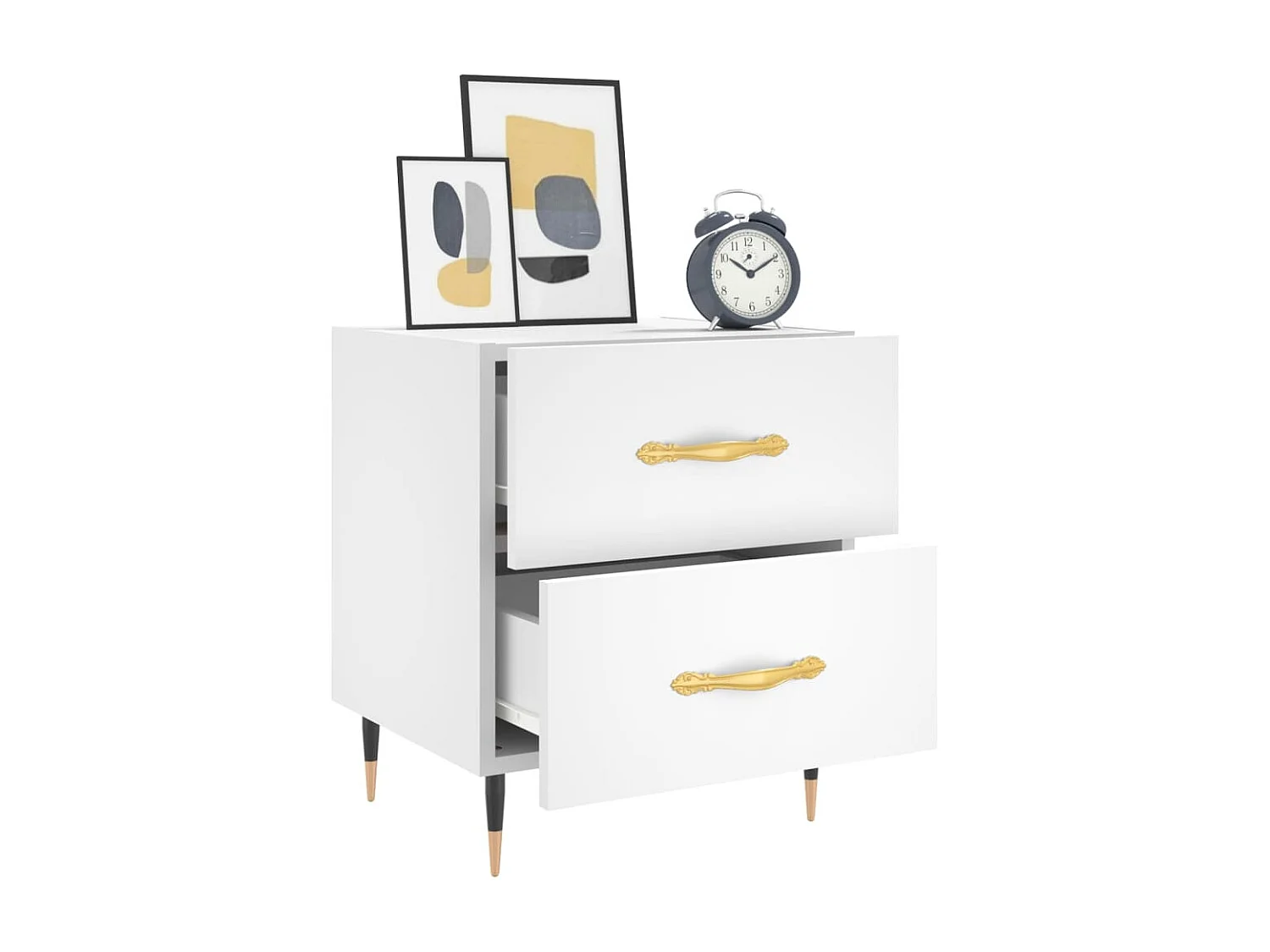 Nachttisch Nachtschrank Weiß 40x35x47,5 cm Holzwerkstoff -RN17108