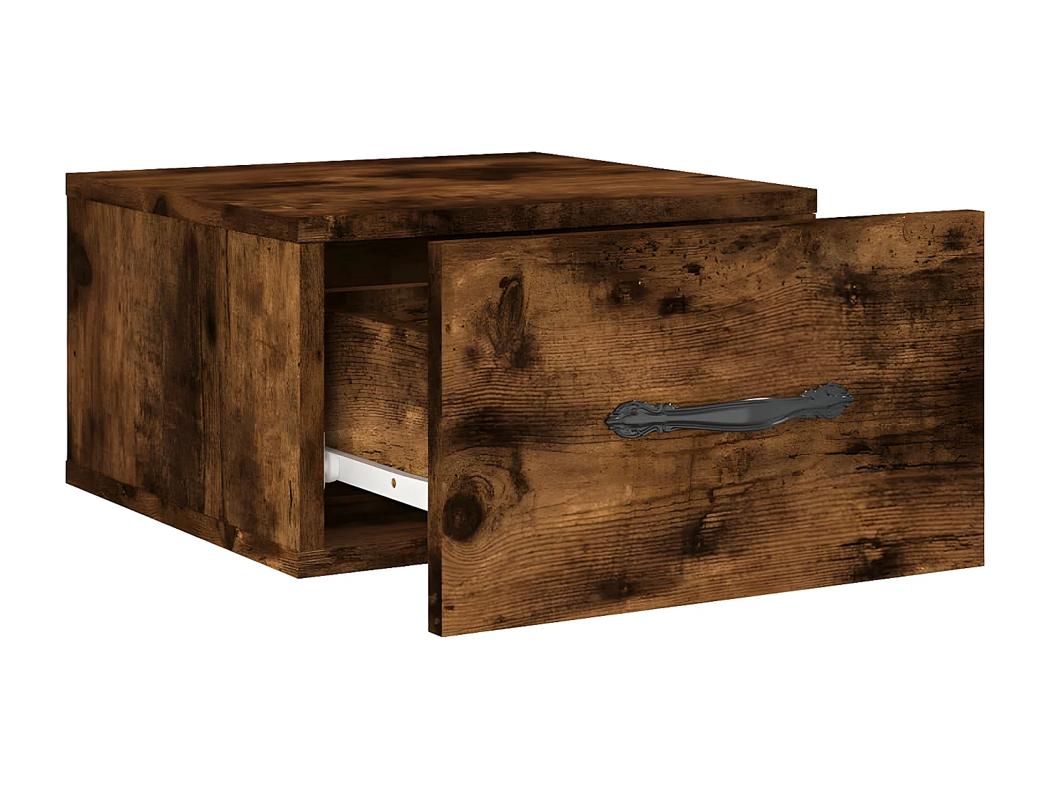 Wand-Nachttisch Nachtschrank Räuchereiche 35x35x20 cm -RN17896