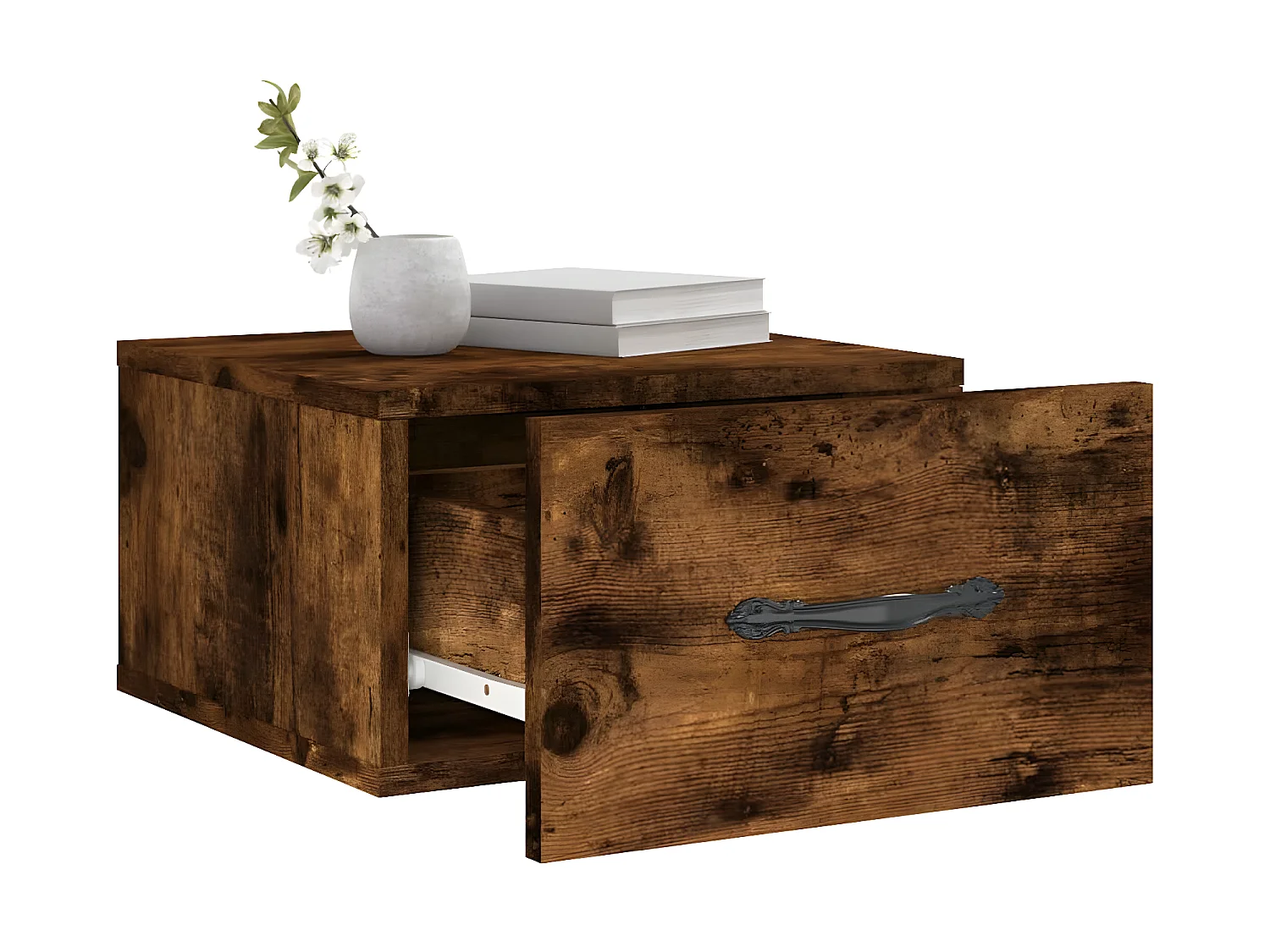 Wand-Nachttisch Nachtschrank Räuchereiche 35x35x20 cm -RN17896