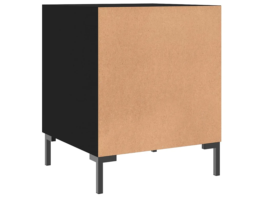 Nachttisch Nachtschrank Schwarz 40x40x50 cm Holzwerkstoff -RN46673