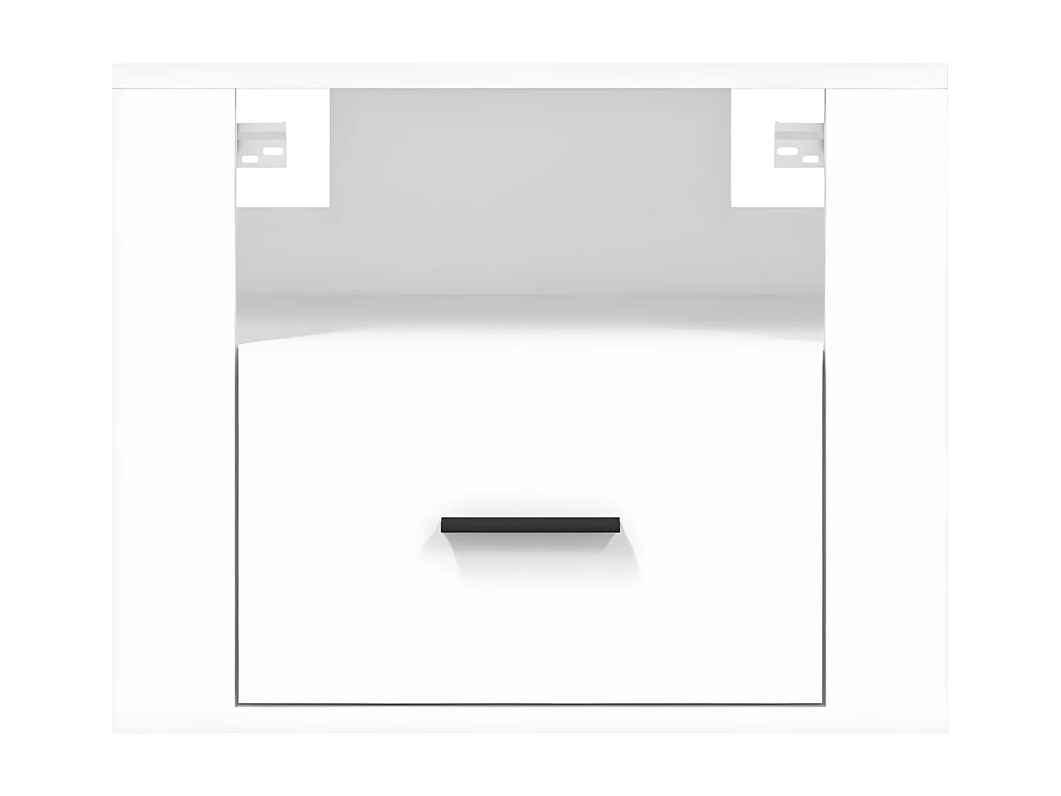 2er-Set Wand-Nachttische Nachtschrank Weiß 50x36x40 cm -RN30387