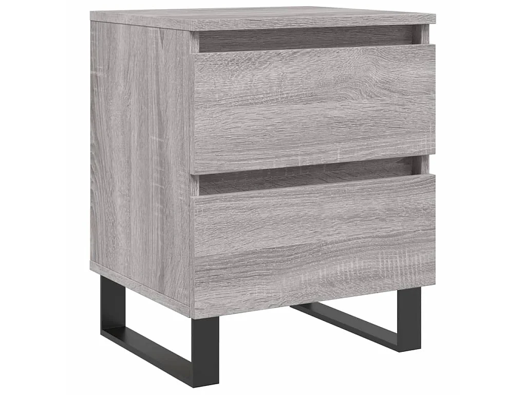 Nachttisch Grau Nachtschrank Sonoma 40x35x50 cm Holzwerkstoff -RN82604