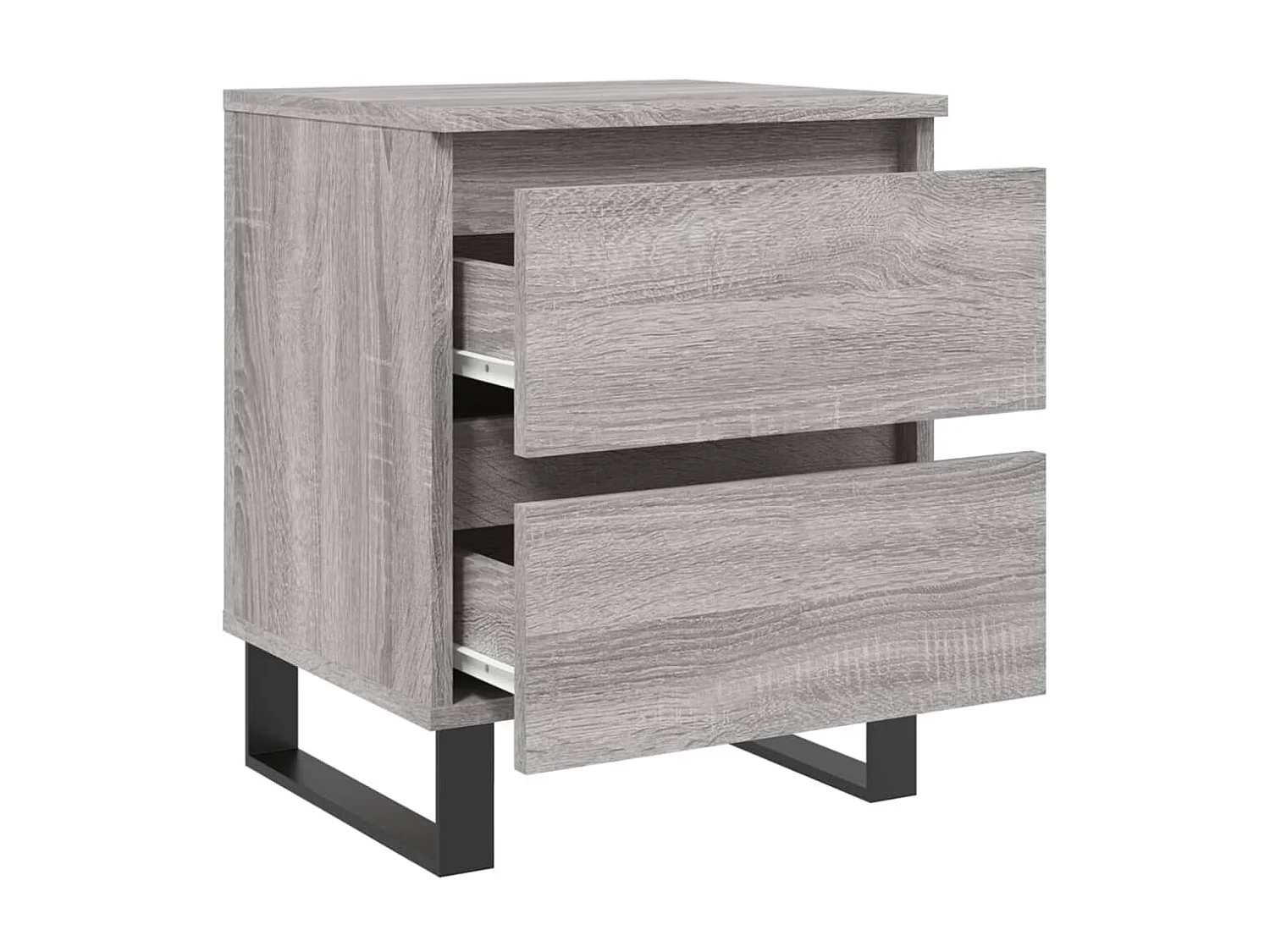 Nachttisch Grau Nachtschrank Sonoma 40x35x50 cm Holzwerkstoff -RN82604