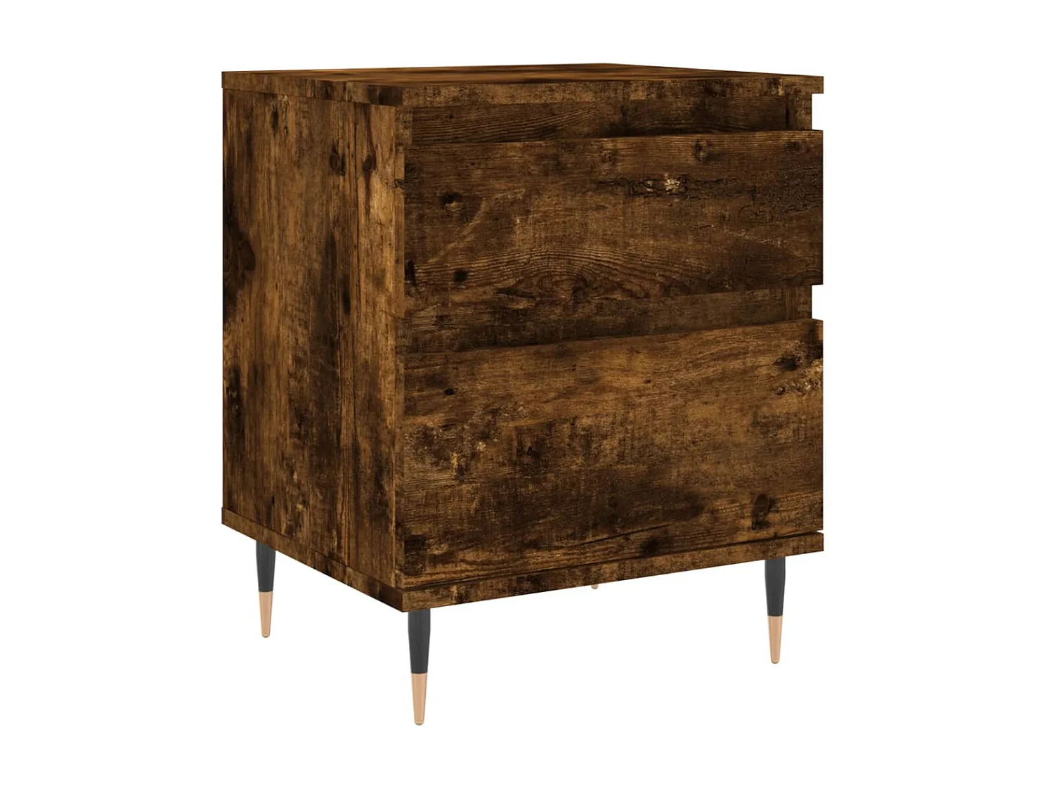 2er-Set Nachttische Nachtschrank Räuchereiche 40x35x50 cm Holzwerkstoff -RN48294