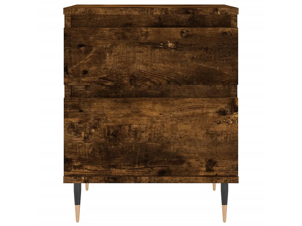 2er-Set Nachttische Nachtschrank Räuchereiche 40x35x50 cm Holzwerkstoff -RN48294