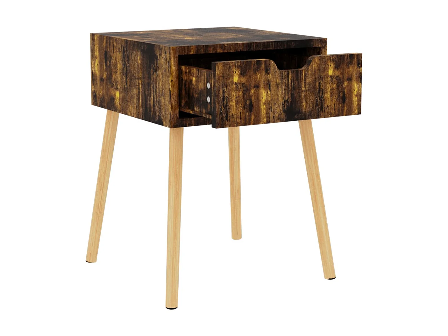 2er-Set Nachttische Nachtschrank Räuchereiche 40x40x56 cm Holzwerkstoff -RN56544