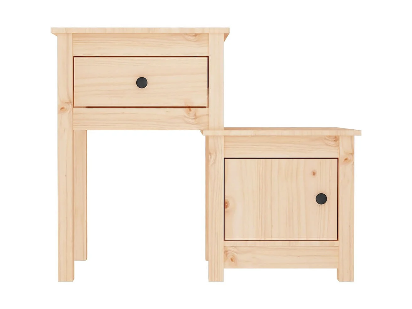 Nachttisch Nachtschrank 79,5x38x65,5 cm Massivholz Kiefer -RN70303