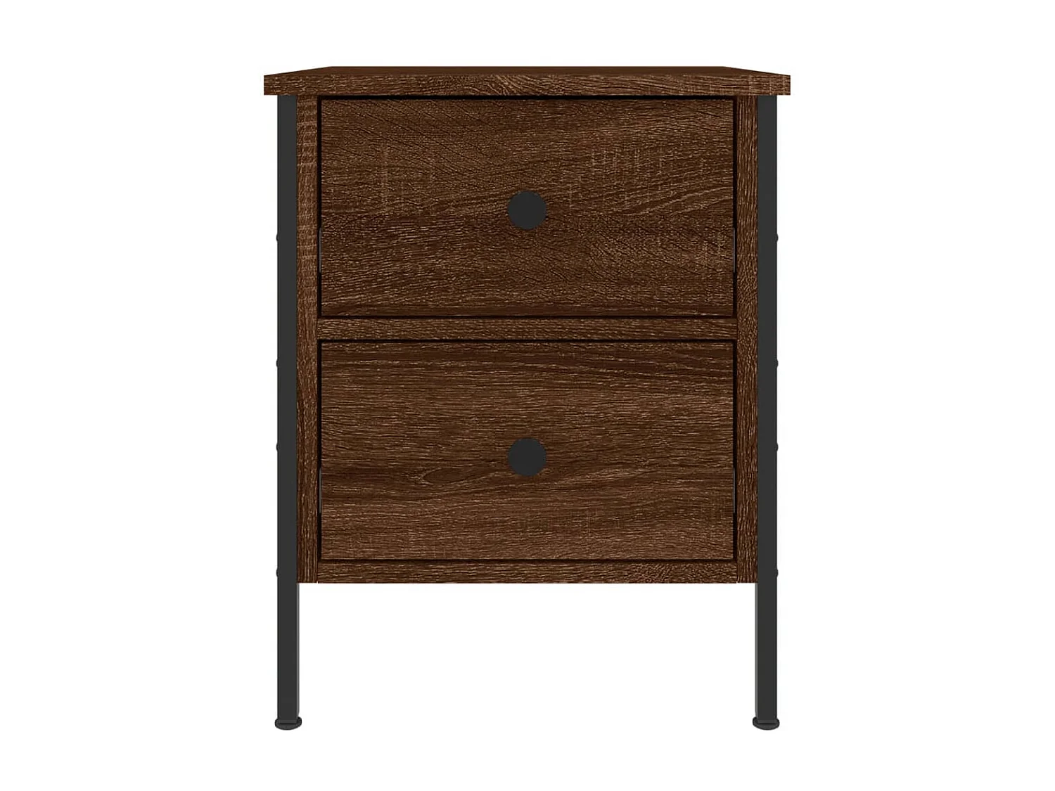 2er-Set Nachttische Nachtschrank Braun Eichen-Optik 40x42x50 cm Holzwerkstoff -RN33600