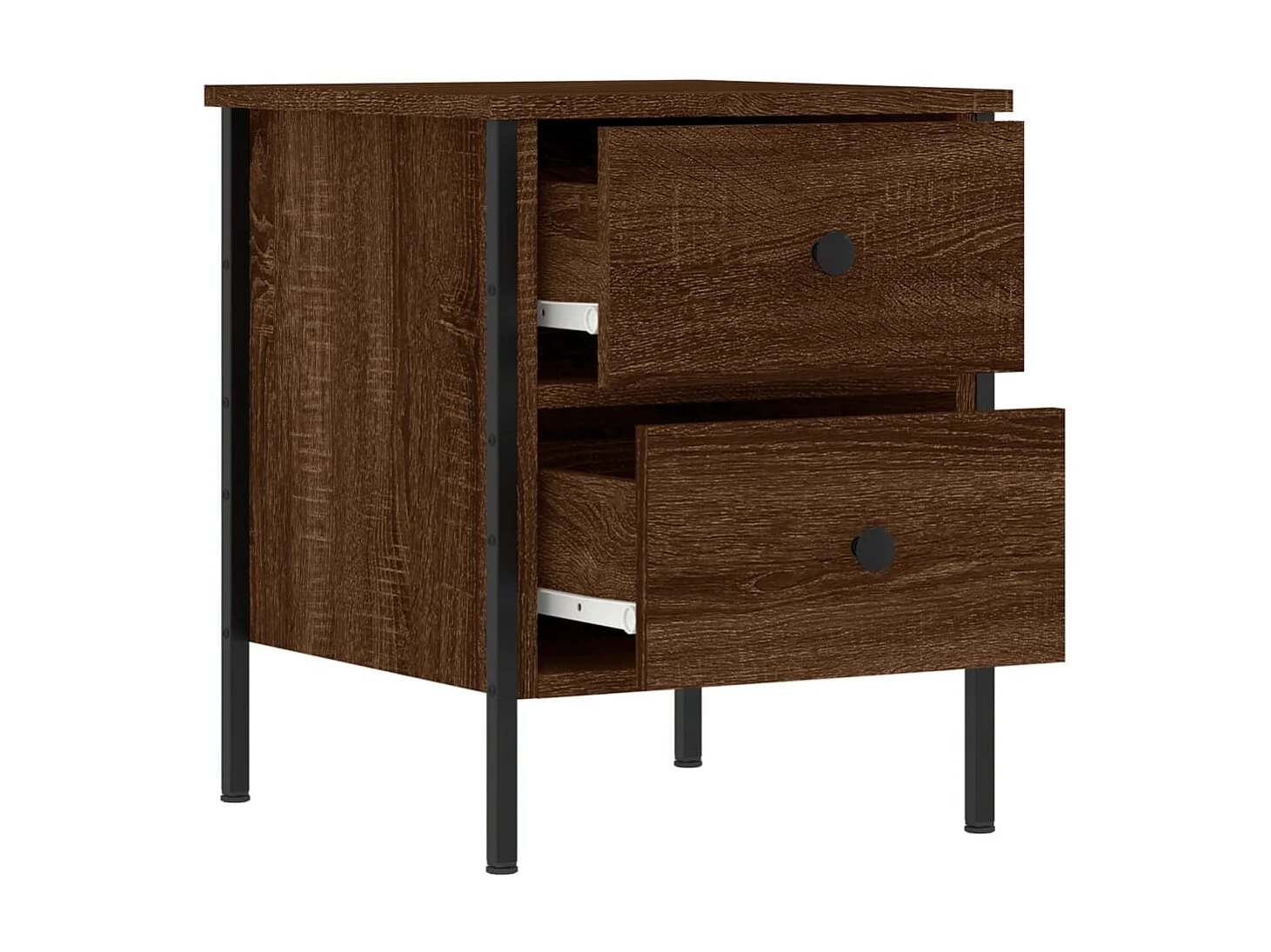 2er-Set Nachttische Nachtschrank Braun Eichen-Optik 40x42x50 cm Holzwerkstoff -RN33600