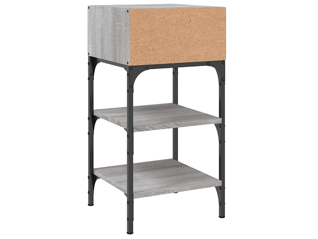 2er-Set Nachttische Nachtschrank Grau Sonoma 35x34,5x70 cm Holzwerkstoff -RN38476