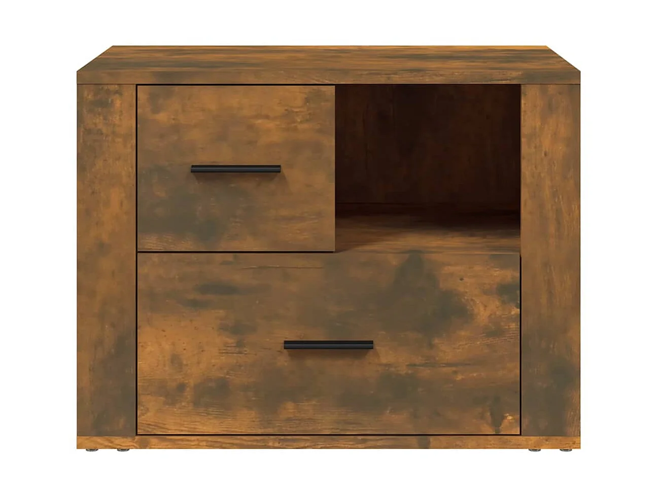 Nachttisch Nachtschrank Räuchereiche 60x36x45 cm Holzwerkstoff -RN13065