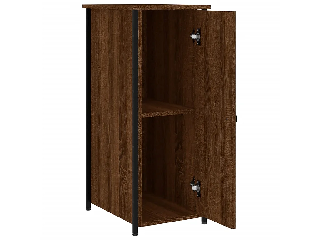 Nachttisch Nachtschrank Braun Eichen-Optik 32x42x80 cm Holzwerkstoff -RN21900