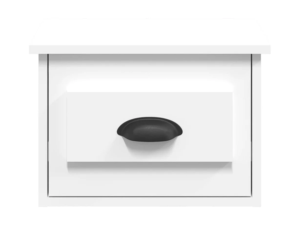 Wand-Nachttisch Nachtschrank Weiß 41,5x36x28 cm -RN85574