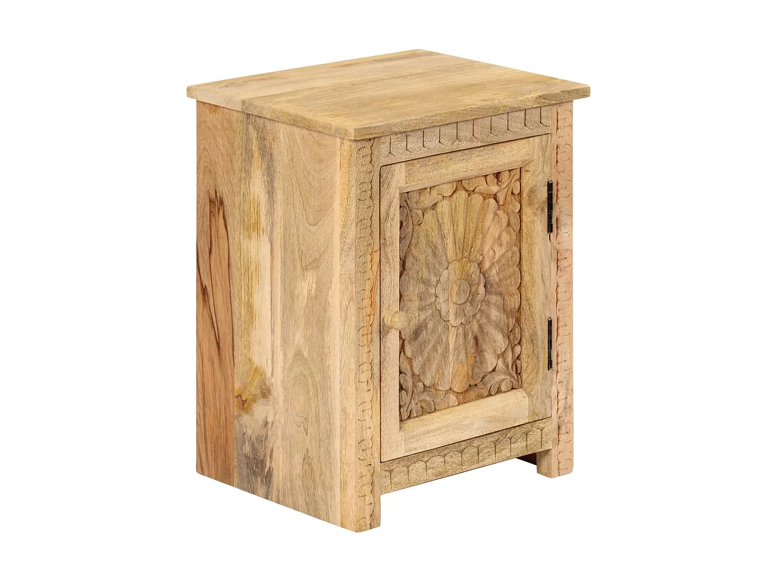 Nachttisch Nachtschrank Mangoholz Massiv 40 x 30 x 50 cm -RN22396