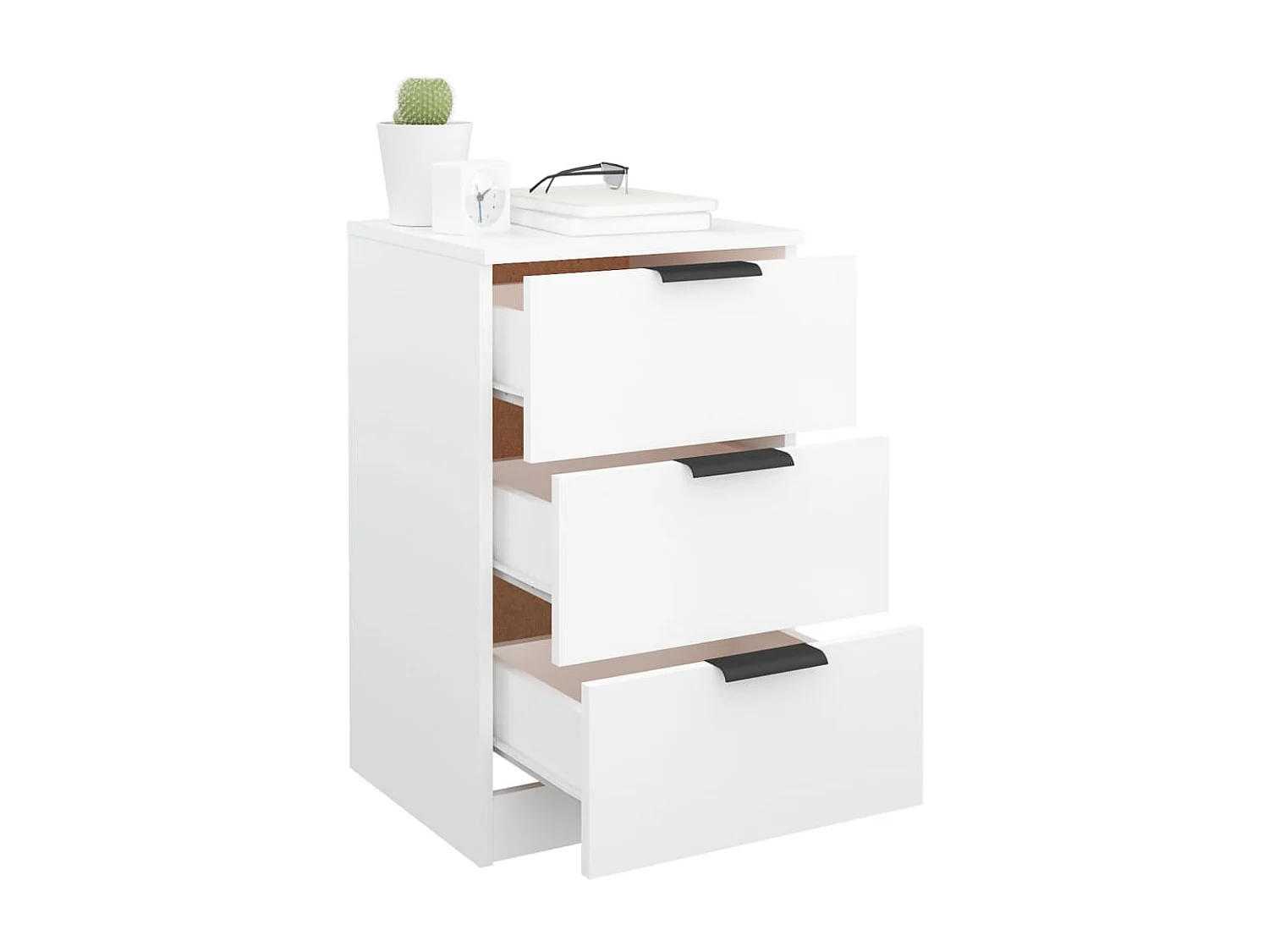 2er-Set Nachttische Nachtschrank Weiß 40x36x65 cm -RN90837