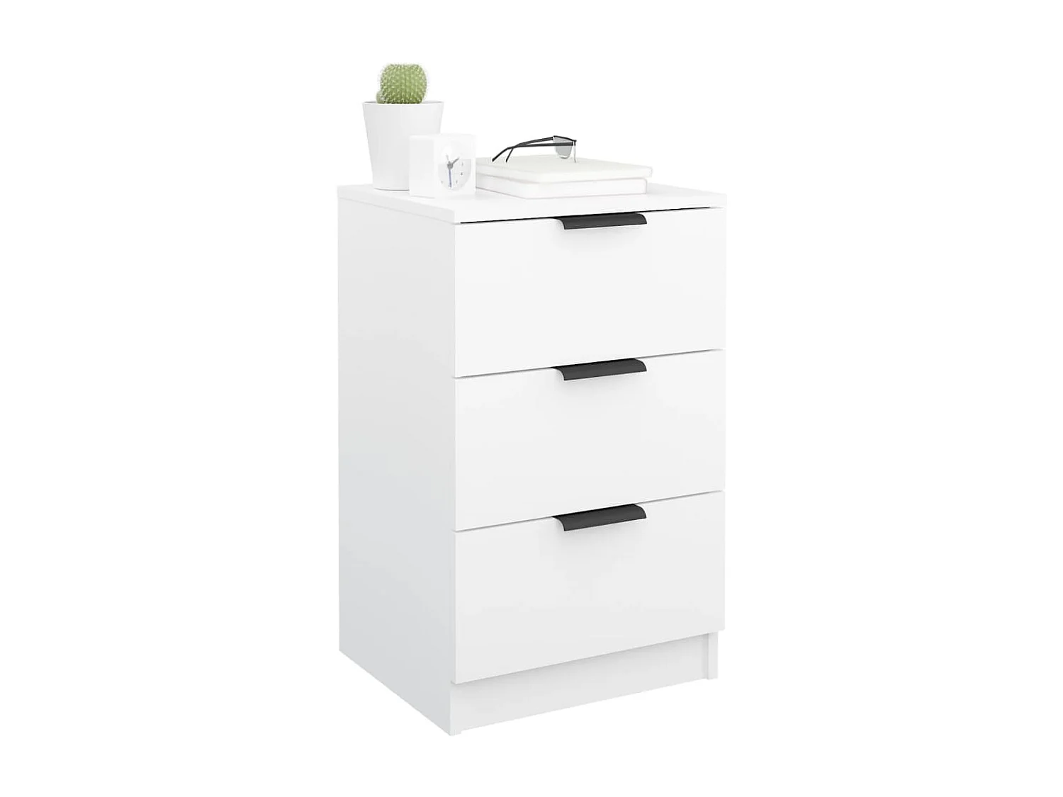 2er-Set Nachttische Nachtschrank Weiß 40x36x65 cm -RN90837