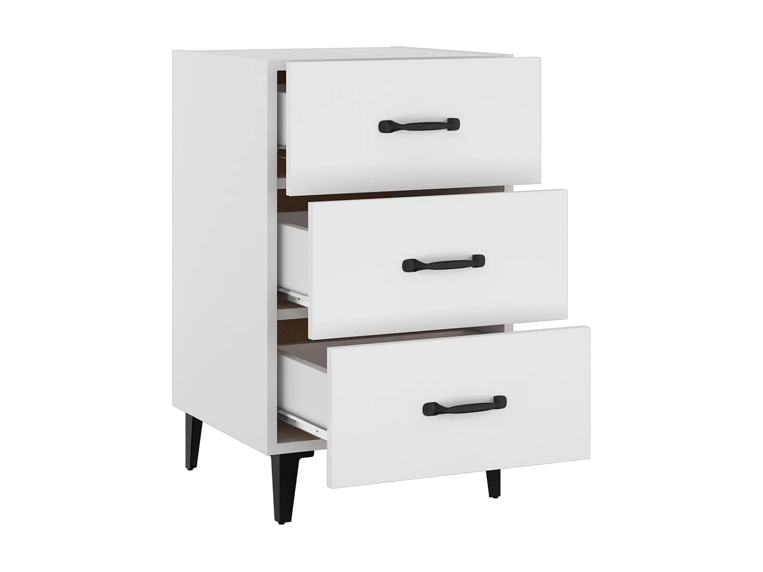 Nachttisch Nachtschrank Weiß 40x40x66 cm Holzwerkstoff -RN19523