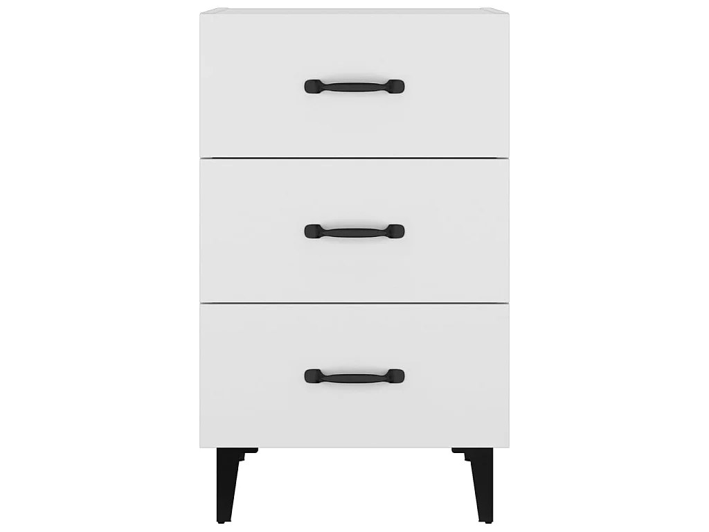 Nachttisch Nachtschrank Weiß 40x40x66 cm Holzwerkstoff -RN19523