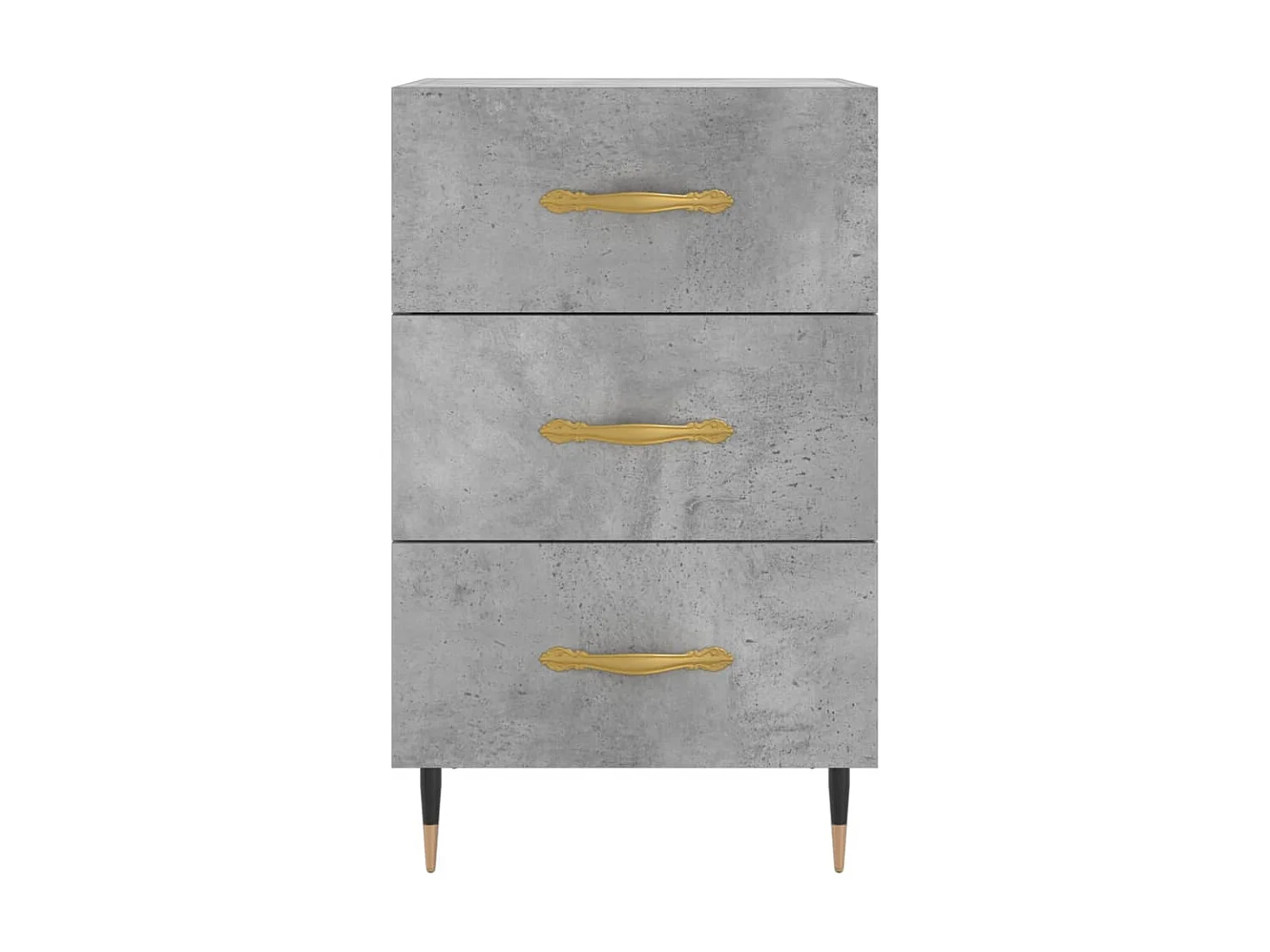 Nachttisch Betongrau Nachtschrank 40x40x66 cm Holzwerkstoff -RN67546