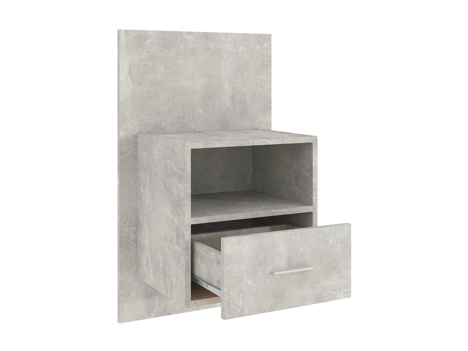 2er-Set Wand-Nachttische Nachtschrank Betongrau -RN54913