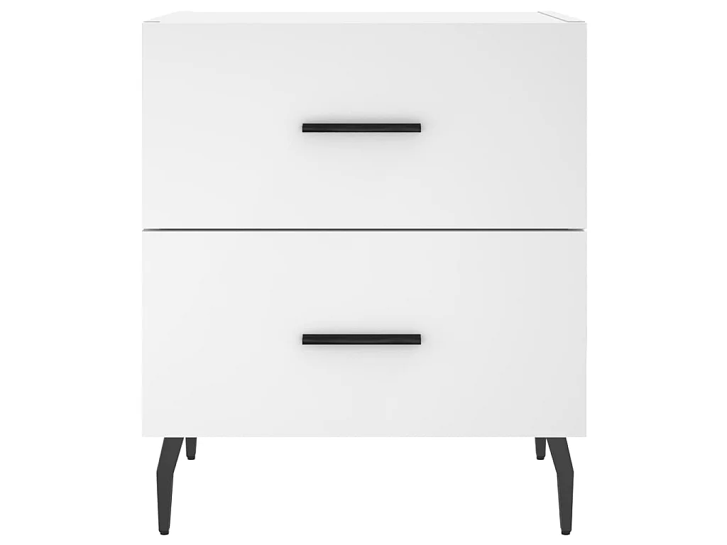 Nachttisch Nachtschrank Weiß 40x35x47,5 cm Holzwerkstoff -RN52649