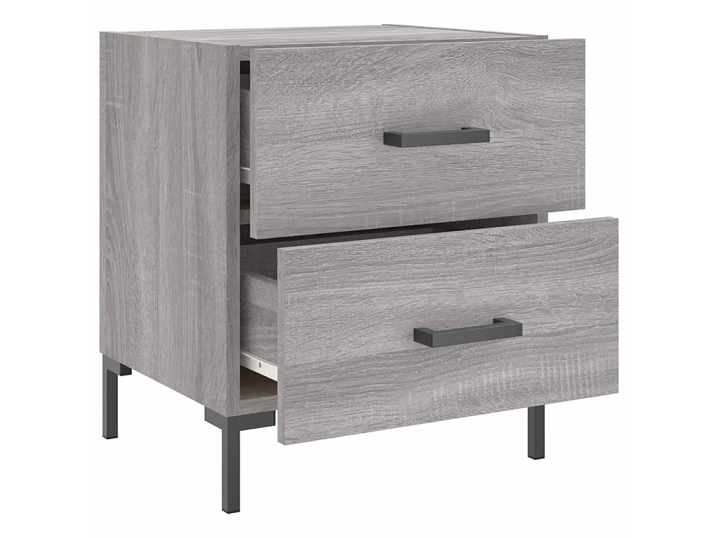 Nachttisch Grau Nachtschrank Sonoma 40x35x47,5 cm Holzwerkstoff -RN36823