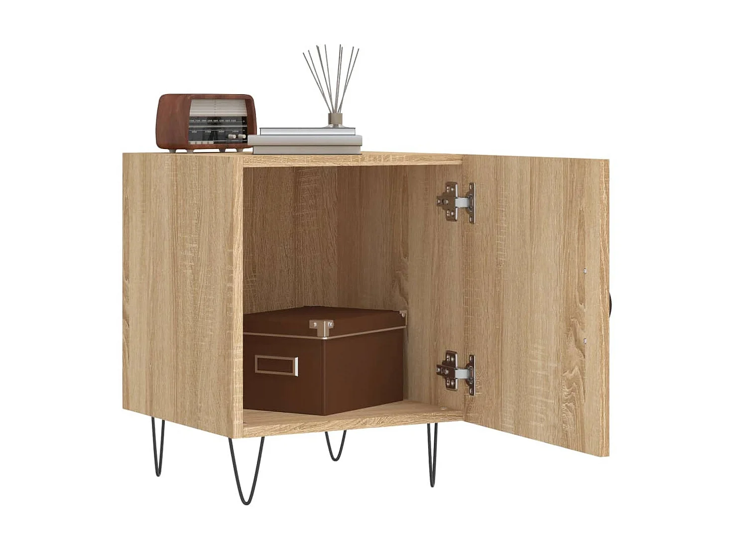 Nachttisch Nachtschrank Sonoma-Eiche 40x40x50 cm Holzwerkstoff -RN57801