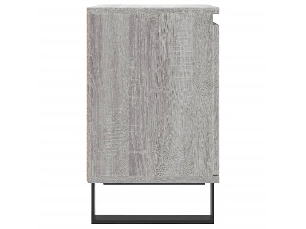2er-Set Nachttische Nachtschrank Grau Sonoma 40x30x50 cm Holzwerkstoff -RN32109