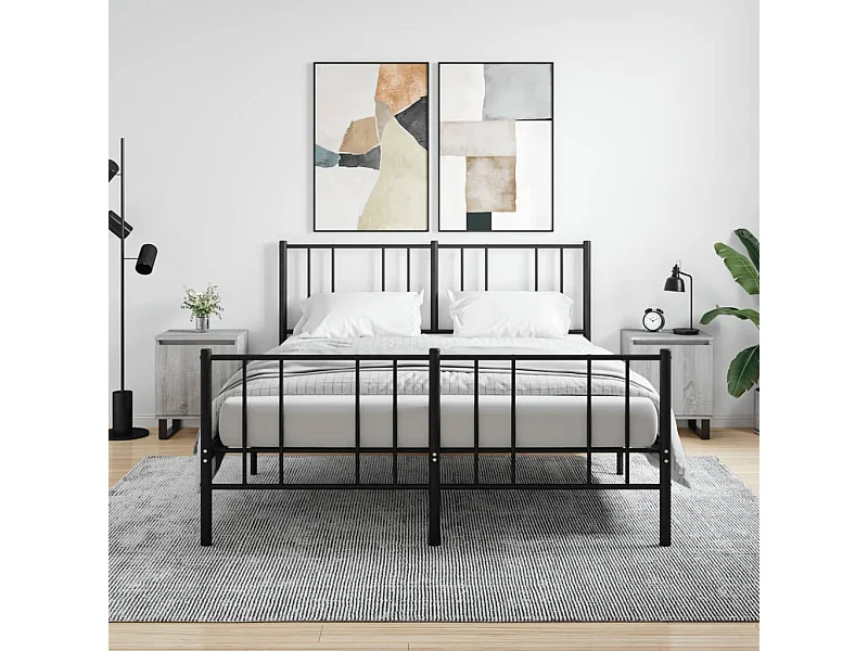 2er-Set Nachttische Nachtschrank Grau Sonoma 40x30x50 cm Holzwerkstoff -RN32109