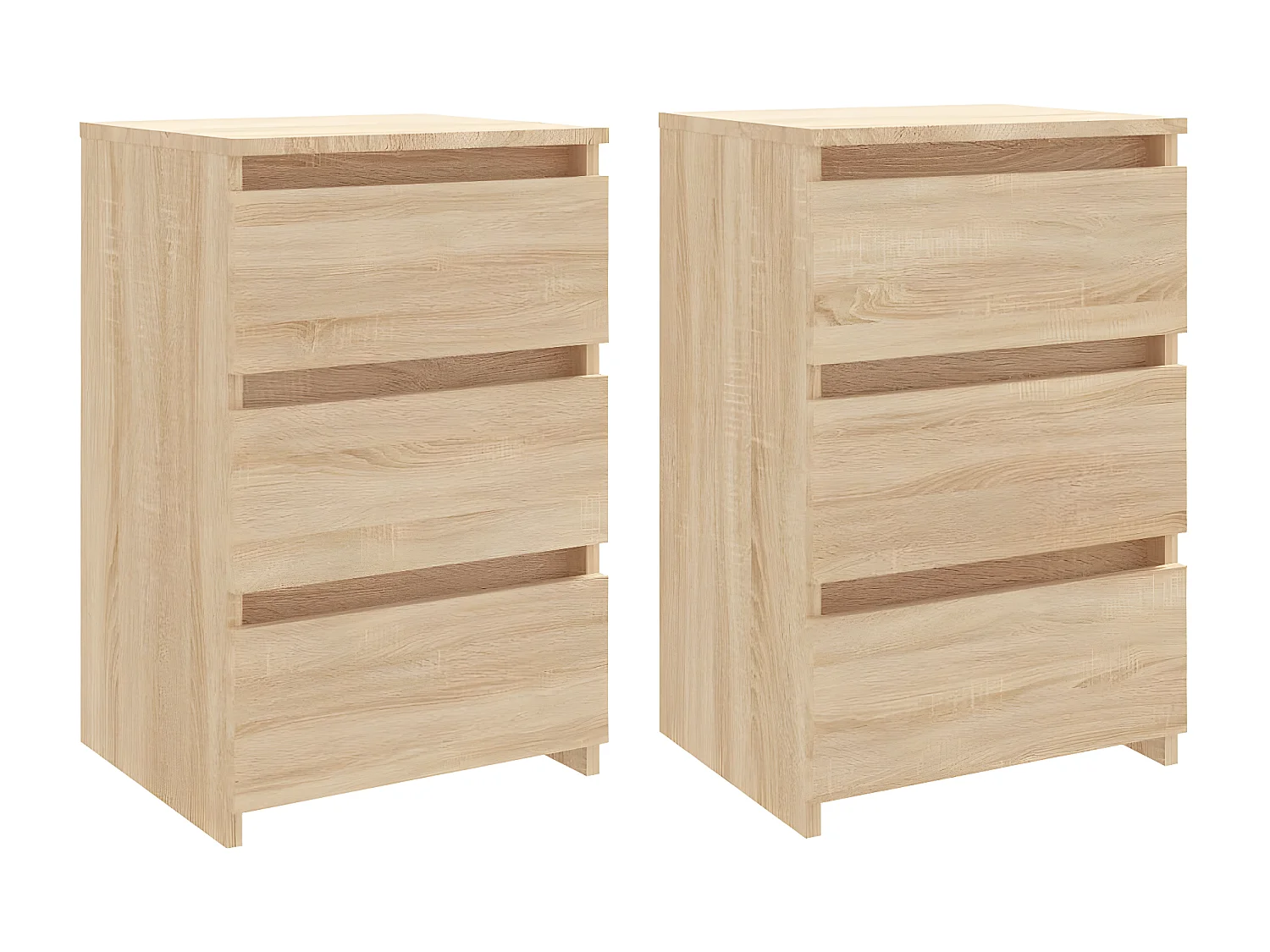 2er-Set Nachttische Nachtschrank Sonoma-Eiche 40x35x62,5 cm Holzwerkstoff -RN67489