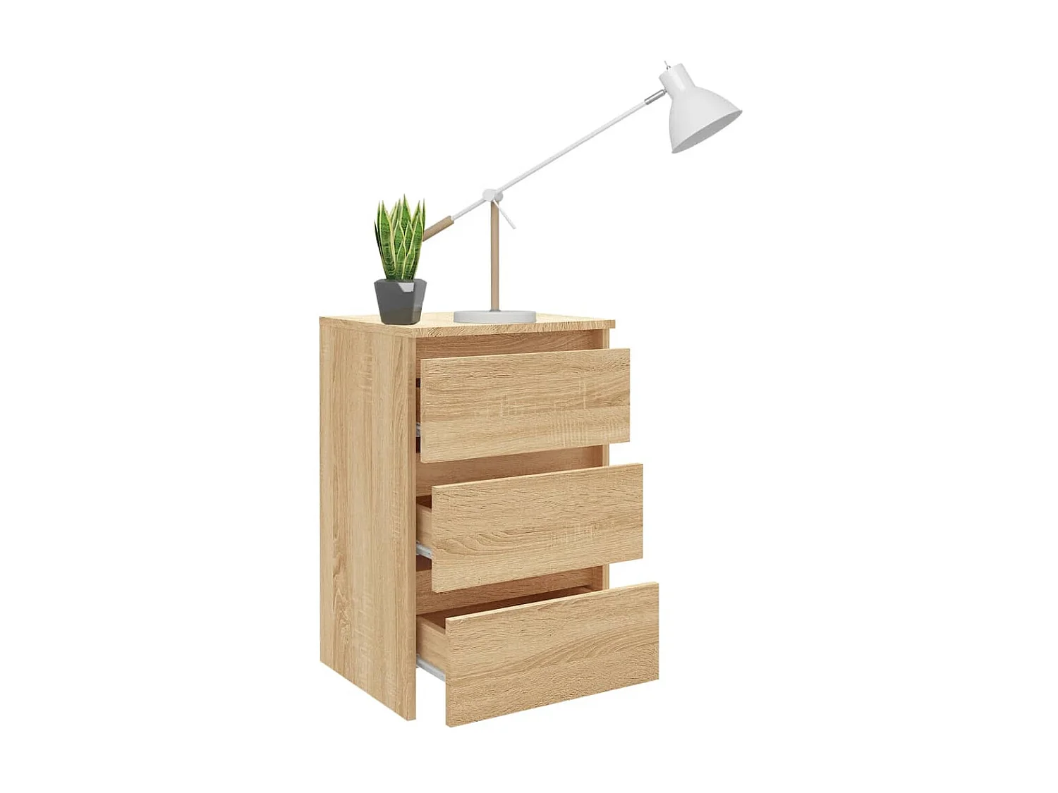 2er-Set Nachttische Nachtschrank Sonoma-Eiche 40x35x62,5 cm Holzwerkstoff -RN67489