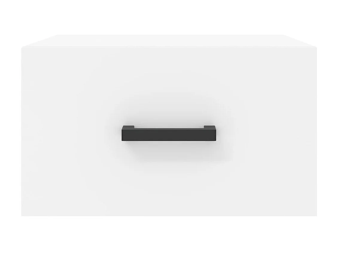 2er-Set Wand-Nachttische Nachtschrank Weiß 35x35x20 cm -RN92353