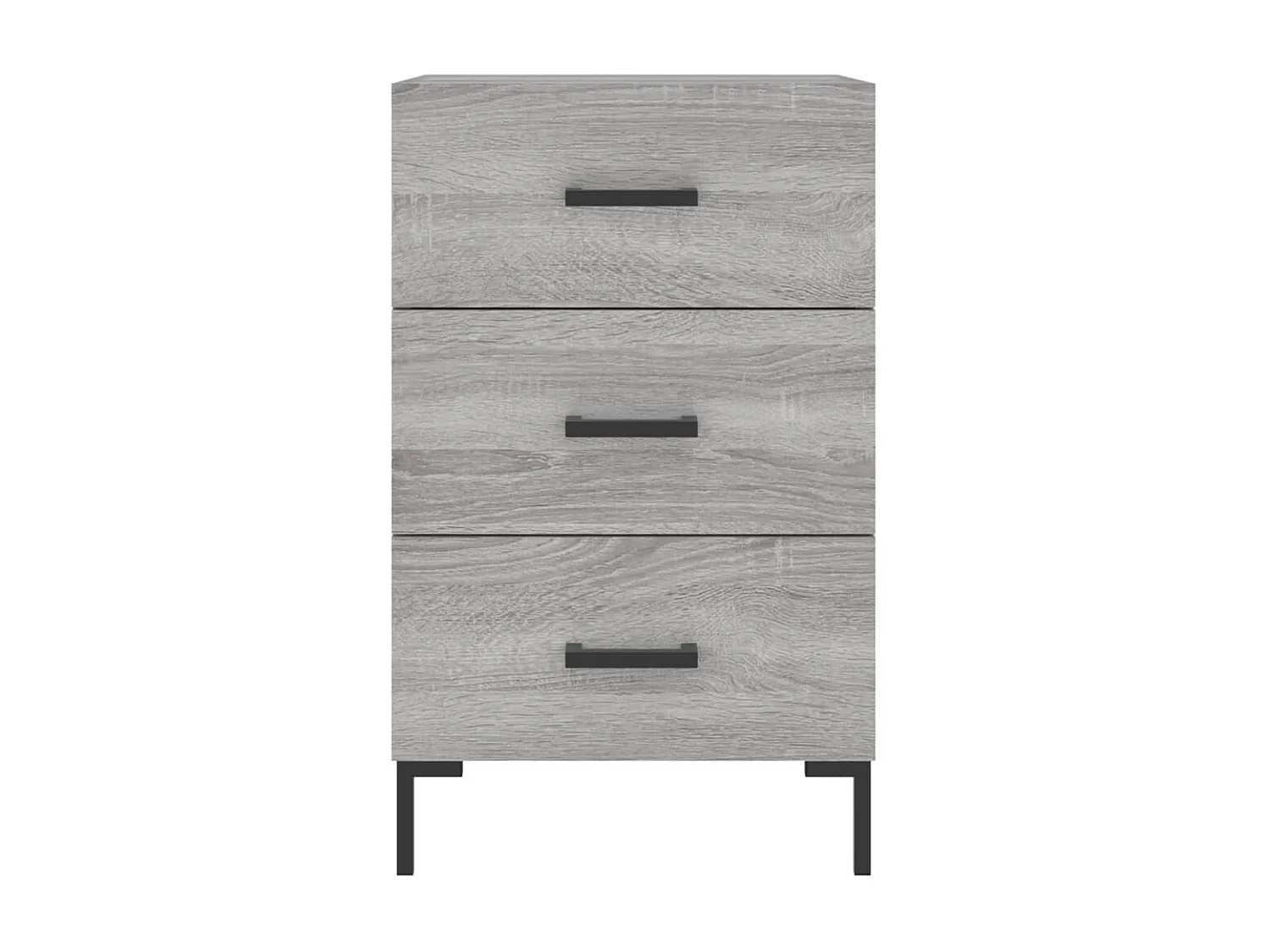 Nachttisch Grau Nachtschrank Sonoma Holzwerkstoff 40x40x66 cm -RN76730