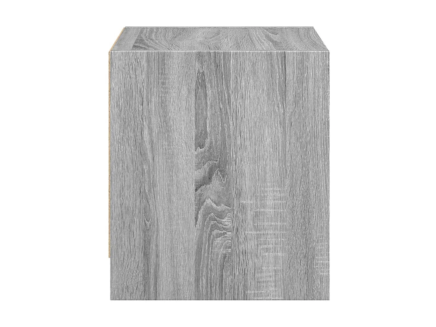 Nachttisch Nachtschrank mit Glastür Grau Sonoma 35x37x42 cm -RN29528