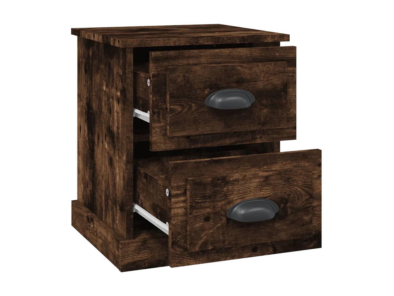 2er-Set Nachttische Nachtschrank Räuchereiche 39x39x47,5 cm Holzwerkstoff -RN55700