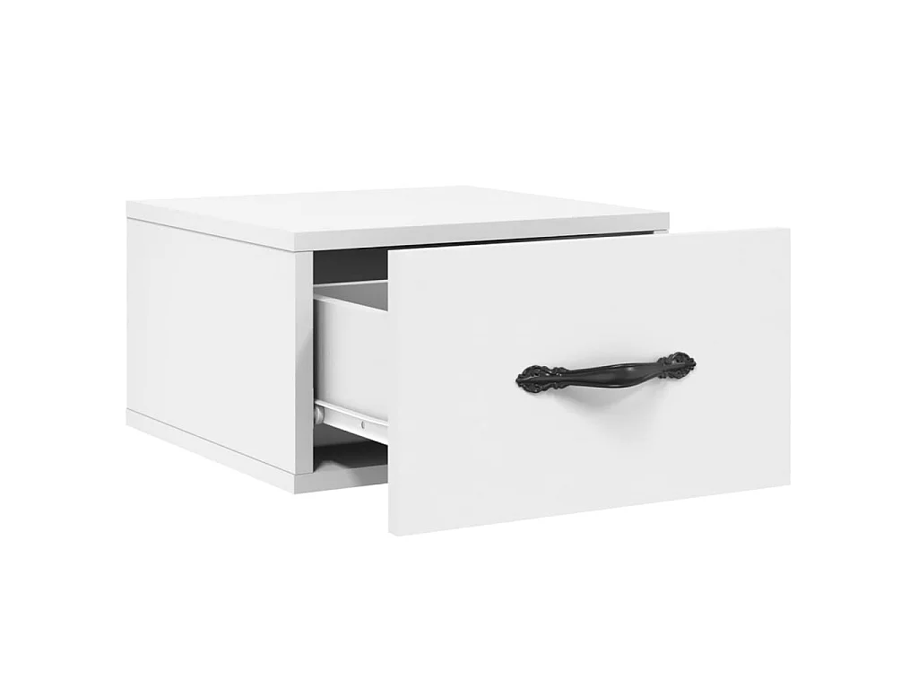 Wand-Nachttisch Nachtschrank Weiß 35x35x20 cm -RN31114