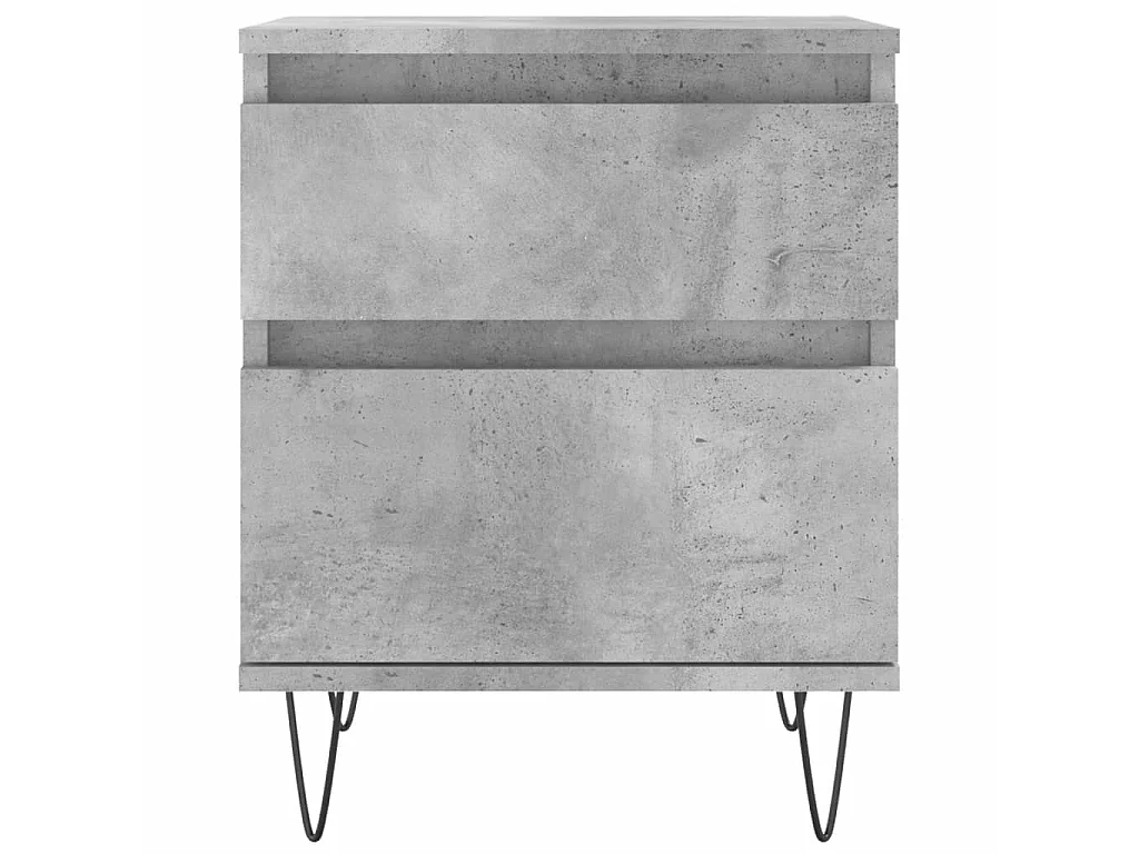 2er-Set Nachttische Nachtschrank Betongrau 40x35x50 cm Holzwerkstoff -RN91714