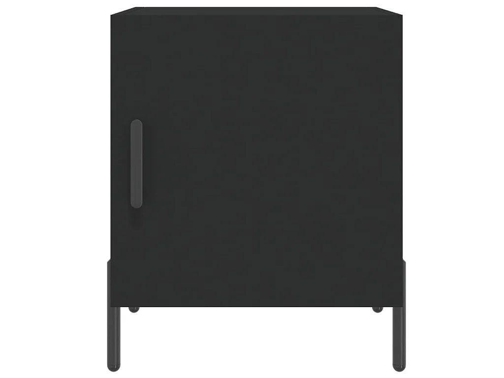 2er-Set Nachttische Nachtschrank Schwarz 40x40x50 cm Holzwerkstoff -RN76566