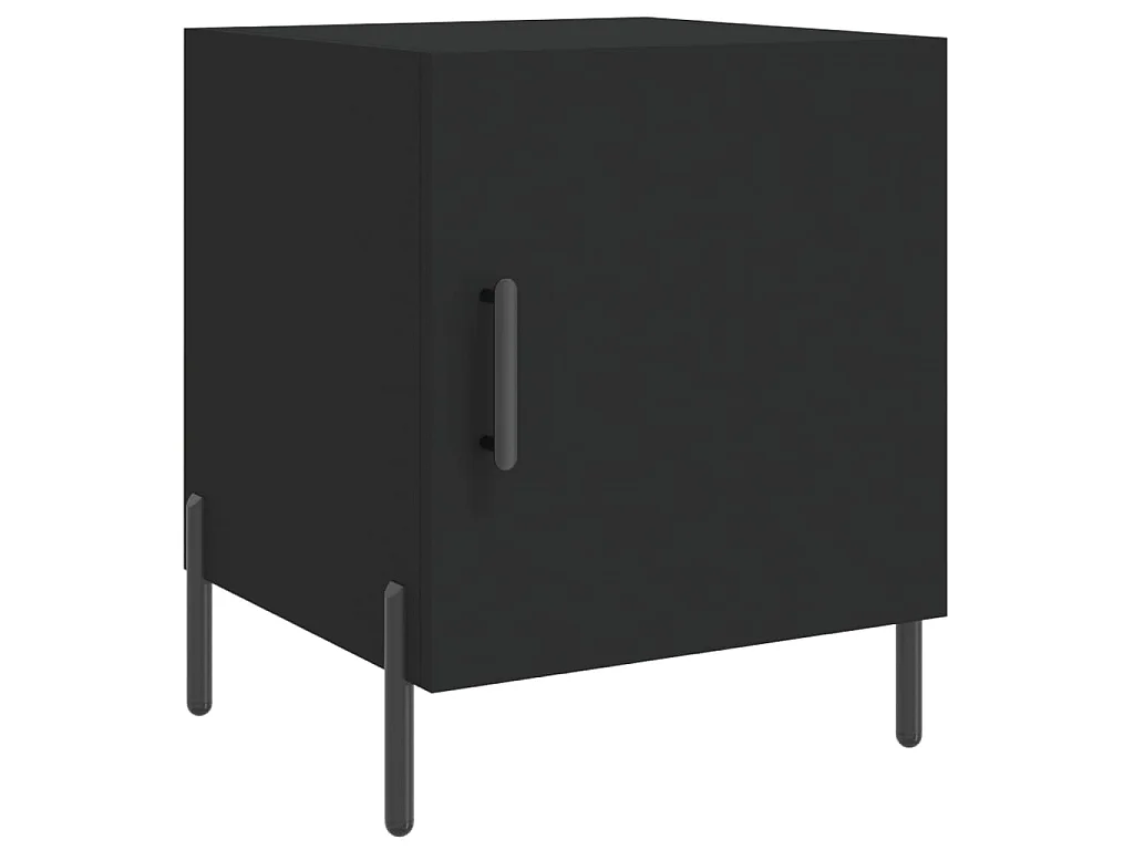 2er-Set Nachttische Nachtschrank Schwarz 40x40x50 cm Holzwerkstoff -RN76566
