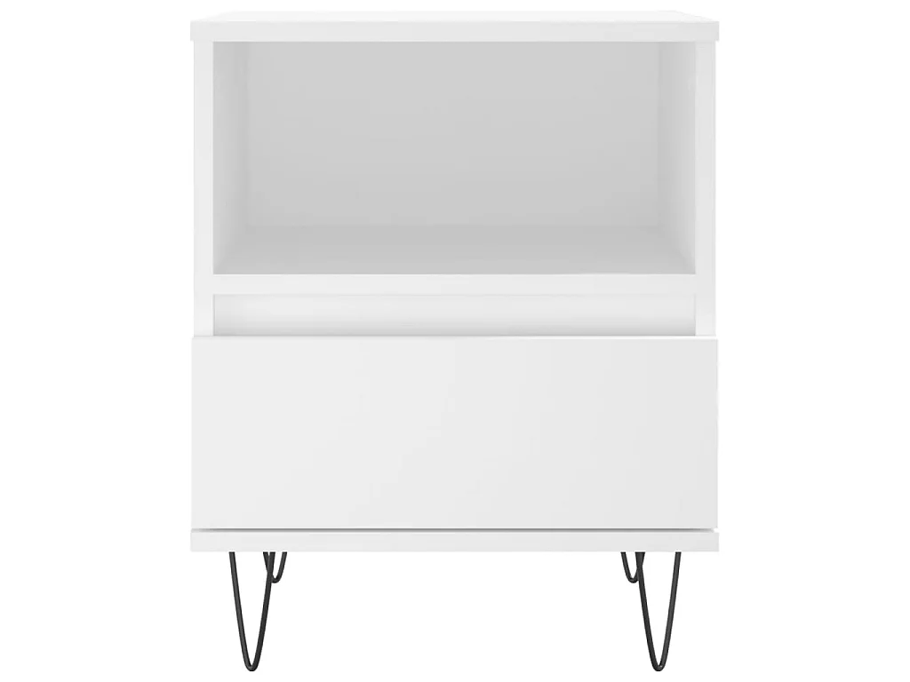 Nachttisch Nachtschrank Weiß 40x35x50 cm Holzwerkstoff -RN18751