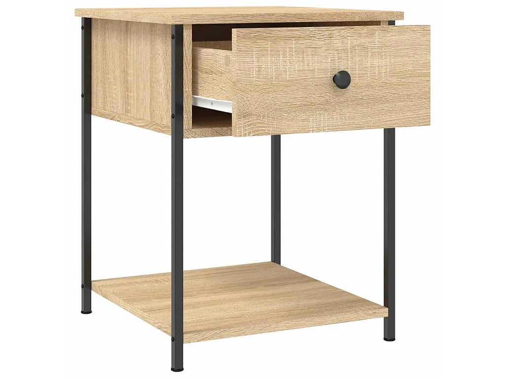 2er-Set Nachttische Nachtschrank Sonoma-Eiche 44x45x58 cm Holzwerkstoff -RN78436