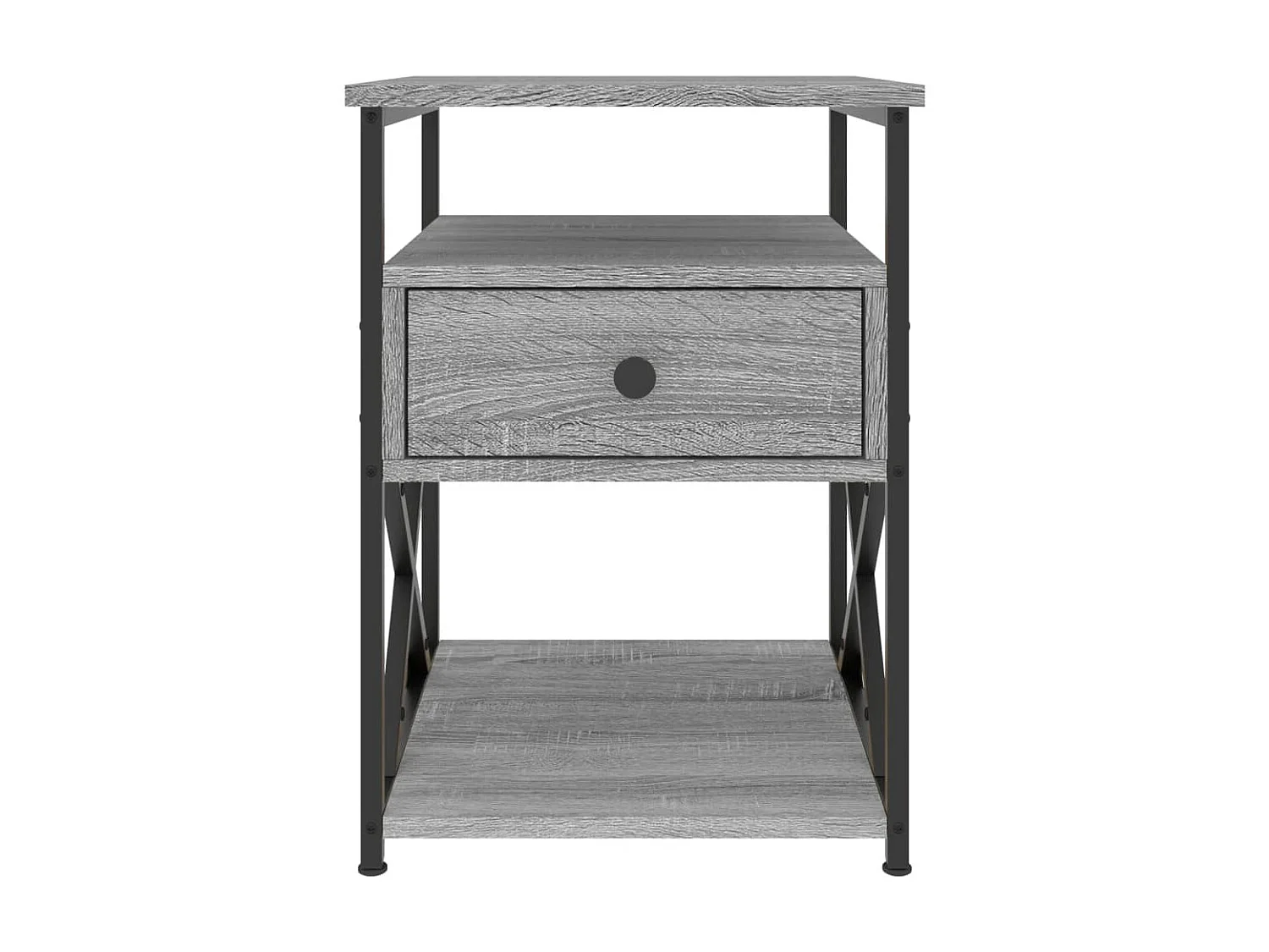 2er-Set Nachttische Nachtschrank Grau Sonoma 40x42x55 cm Holzwerkstoff -RN53730