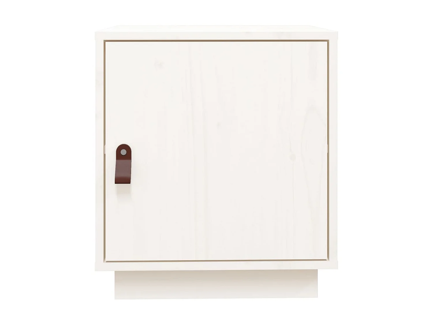 Nachttisch Nachtschrank Weiß 40x34x45 cm Massivholz Kiefer -RN80933