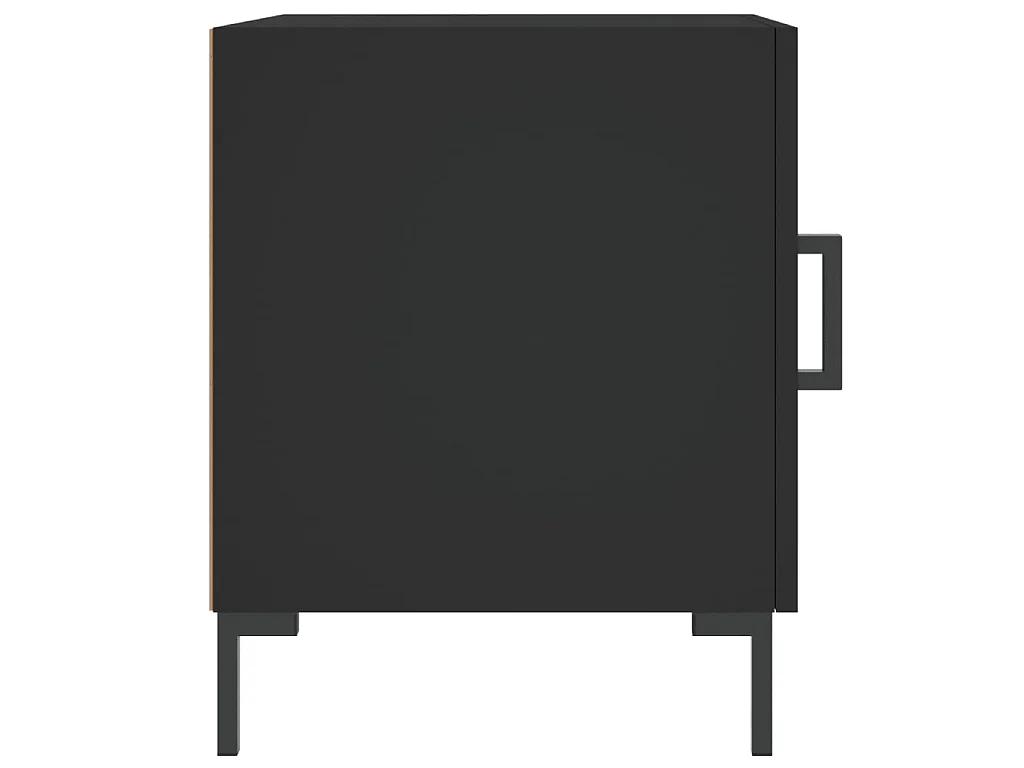 2er-Set Nachttische Nachtschrank Schwarz 40x40x50 cm Holzwerkstoff -RN84564