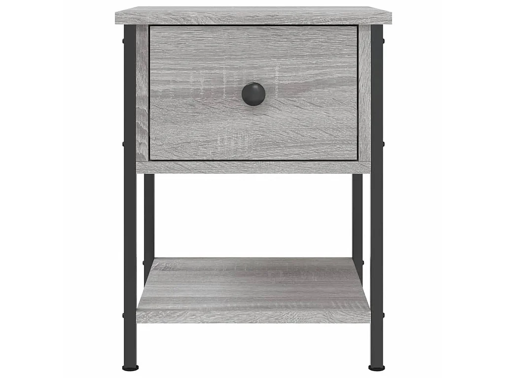 Nachttisch Grau Nachtschrank Sonoma 34x35,5x45 cm Holzwerkstoff -RN54502