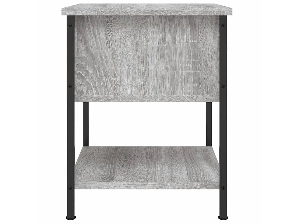 Nachttisch Grau Nachtschrank Sonoma 34x35,5x45 cm Holzwerkstoff -RN54502