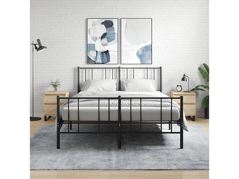 2er-Set Nachttische Nachtschrank Sonoma-Eiche 40x35x50 cm Holzwerkstoff -RN95224