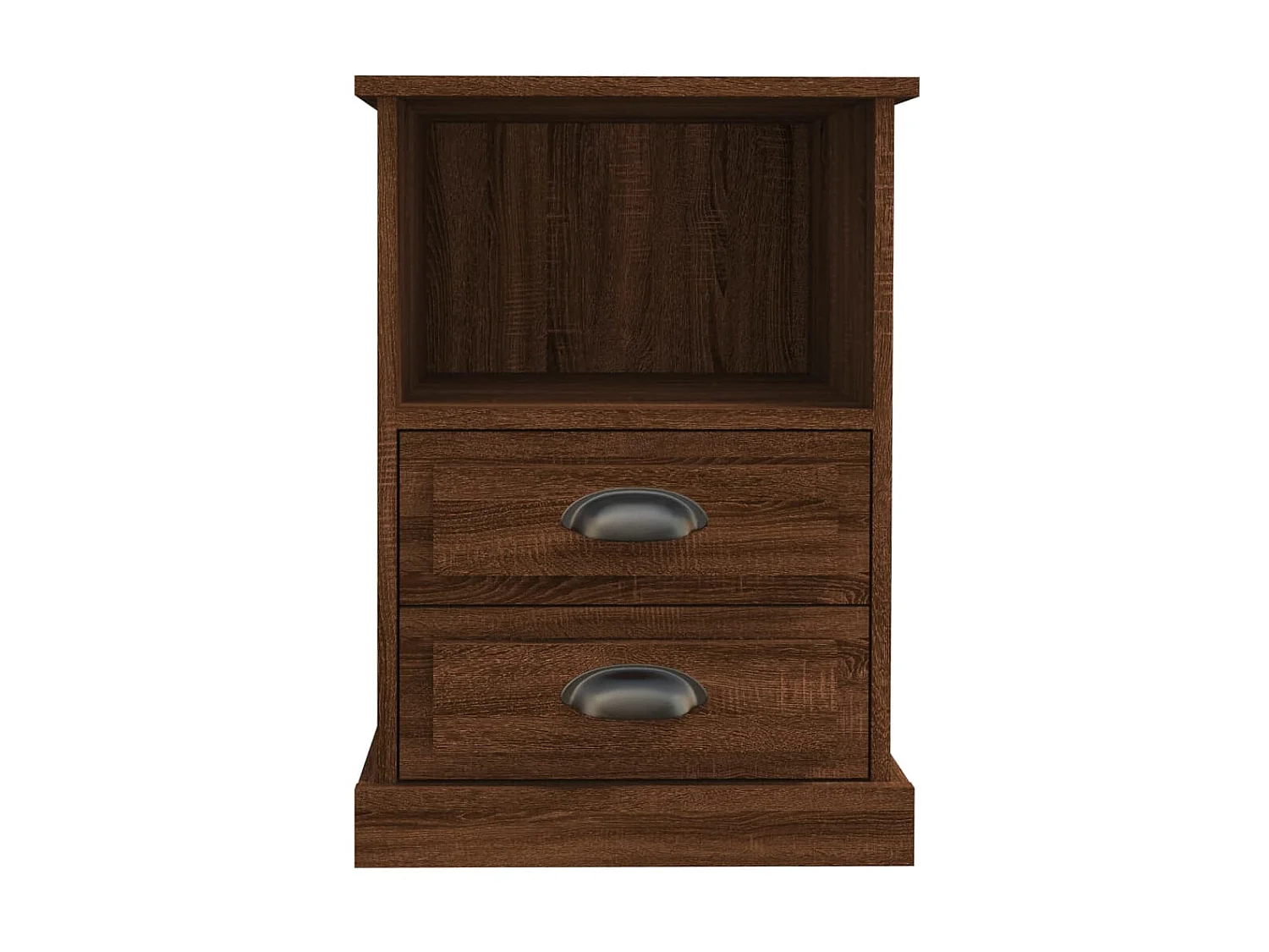 2er-Set Nachttische Nachtschrank Braun Eichen-Optik 43x36x60 cm -RN93445